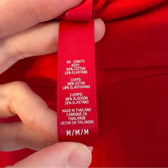 SKIMS Cherry Red Foldover Flare Yoga Pants - Picture 7 of 7